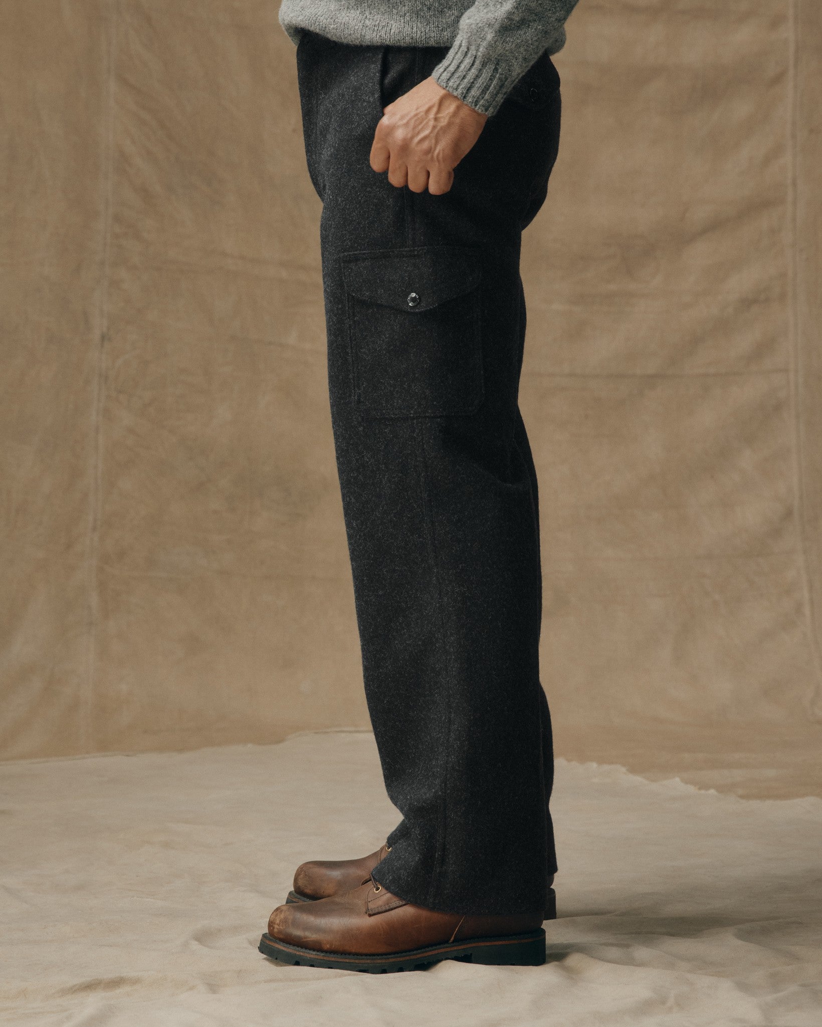 Mackinaw Wool Field Pants - Charcoal - Image 6