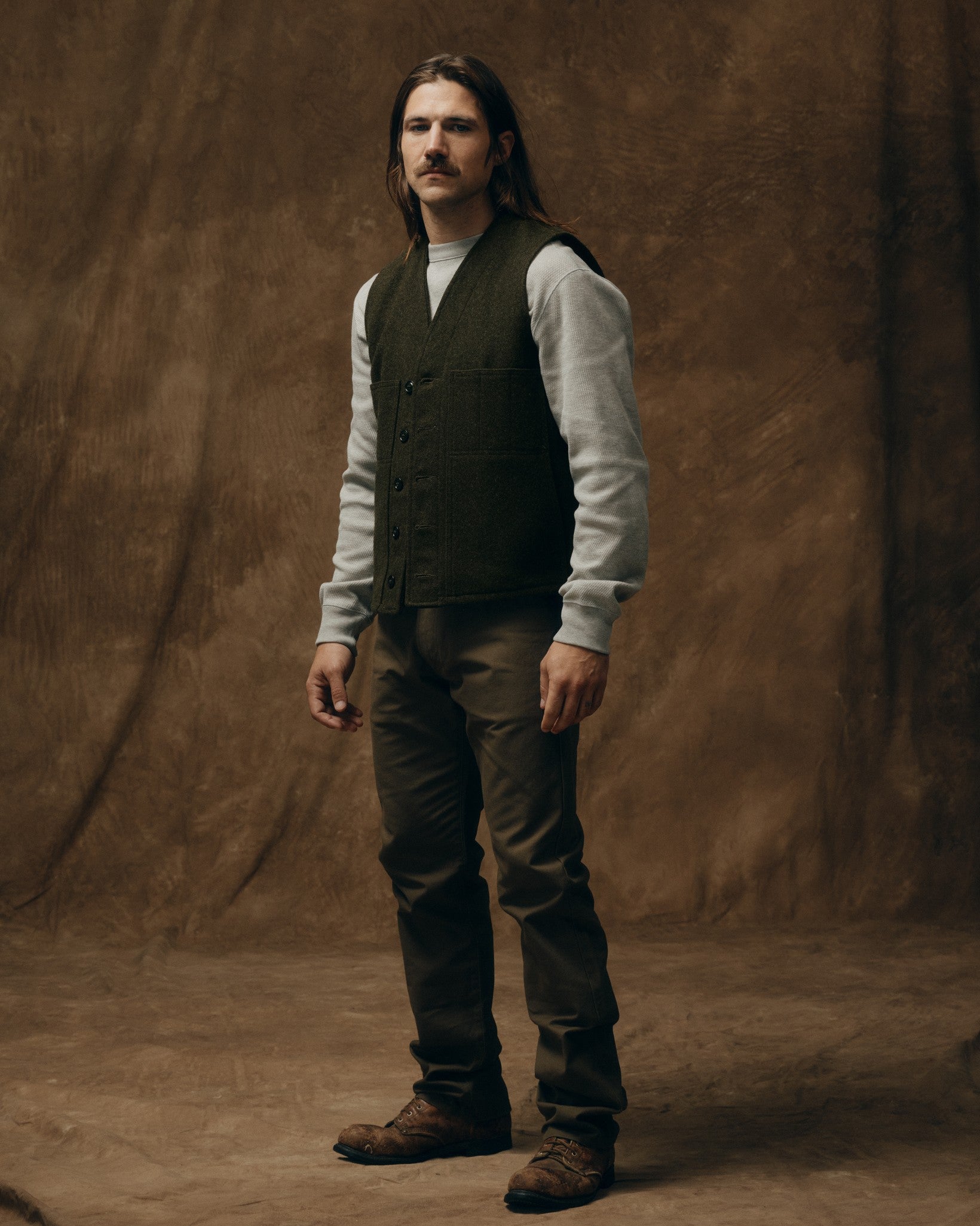 Mackinaw Wool Vest - Forest Green