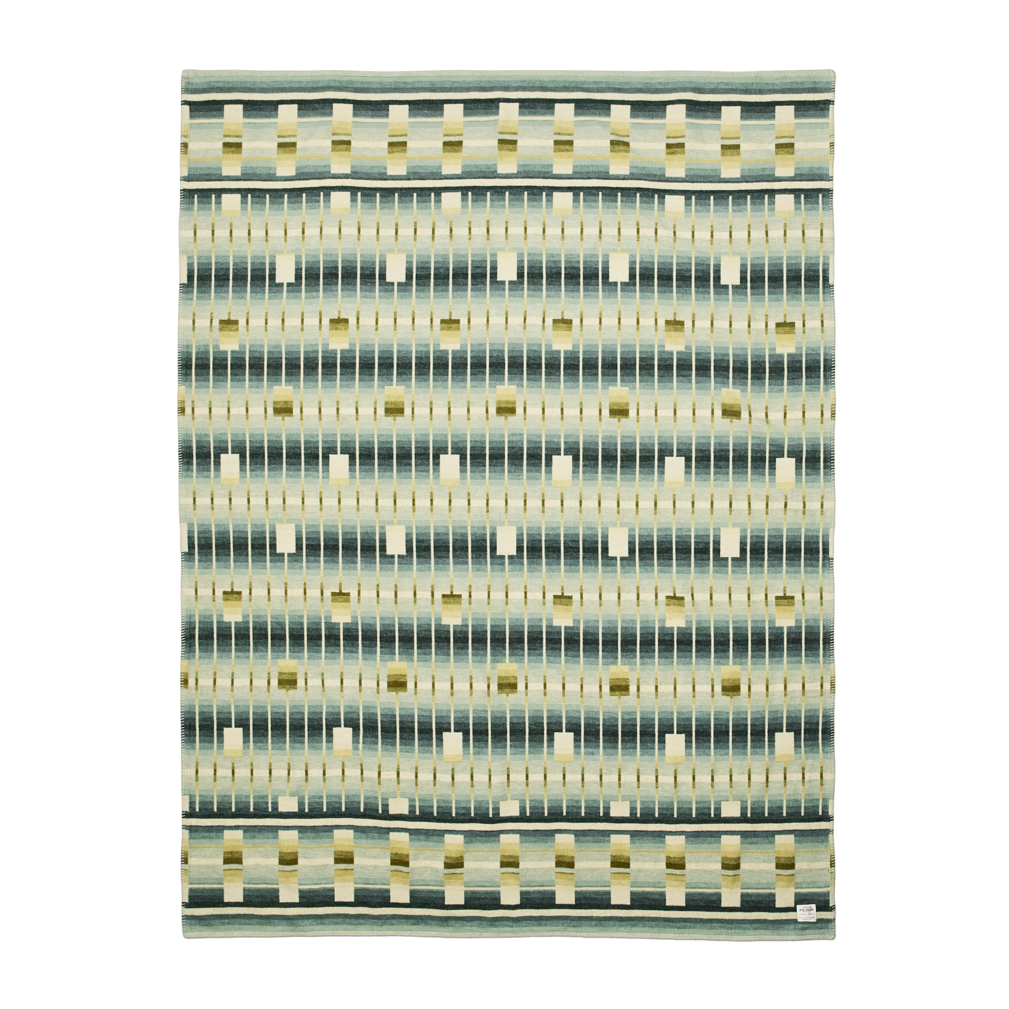 Cotton Blanket - Tan / Geometric Ombre