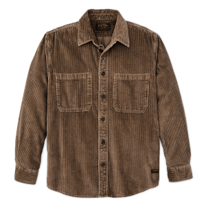 6-wale Corduroy Shirt - Brown