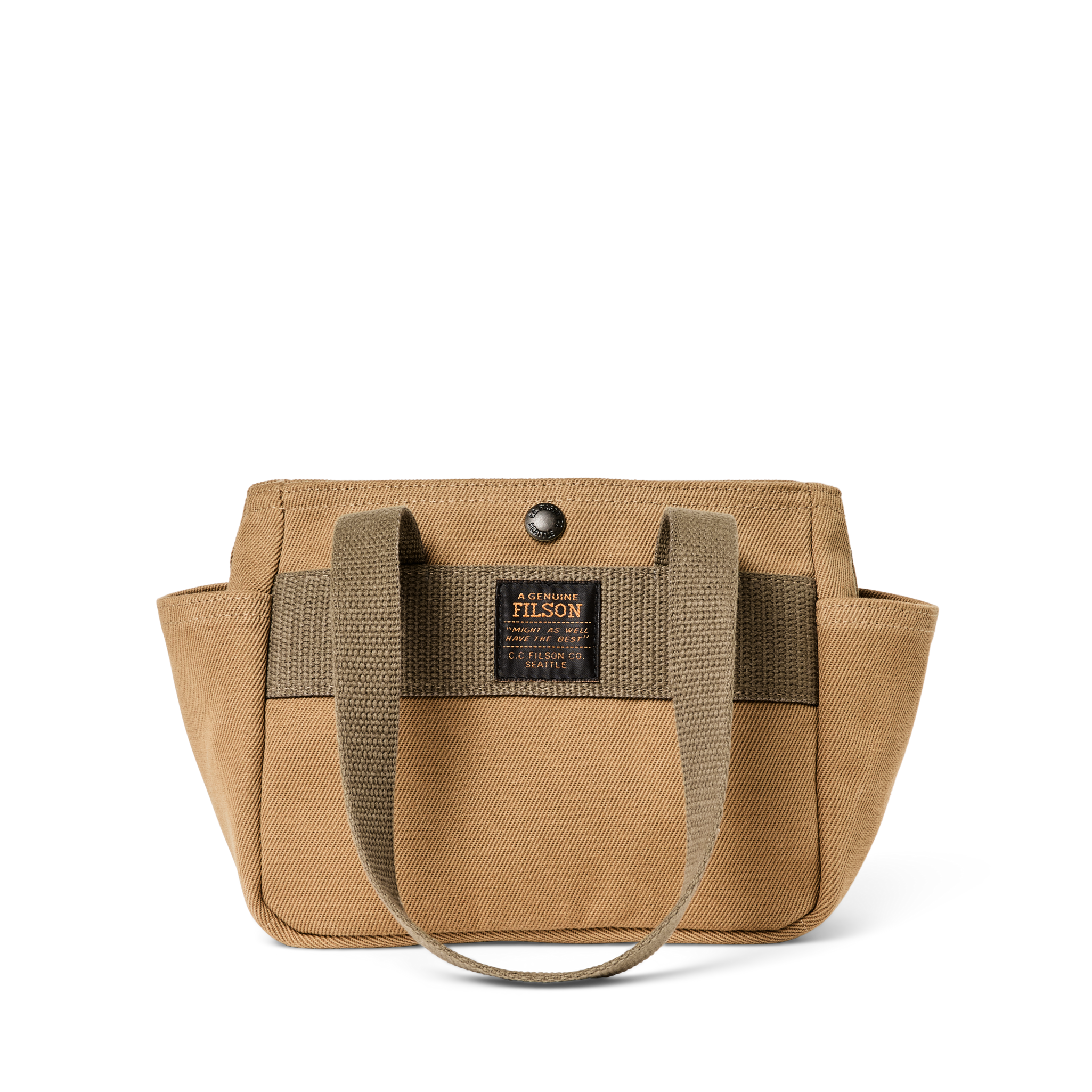 Rugged Twill Small Open Tote Bag - Tan
