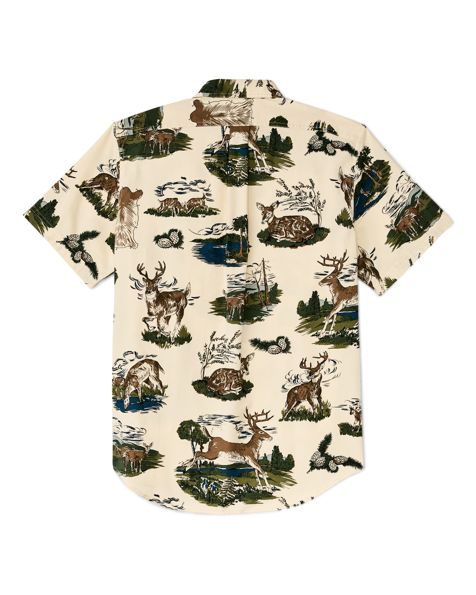 Short Sleeve Lightweight Alaskan Guide Shirt - Vintage White / Deer - Image 2