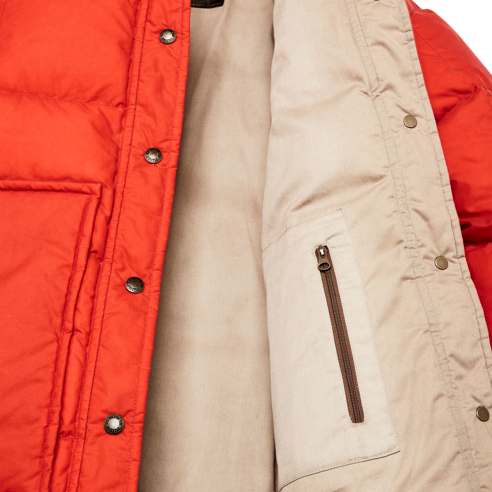 Women's Waxed Down Barn Coat - Campfire - Image 14