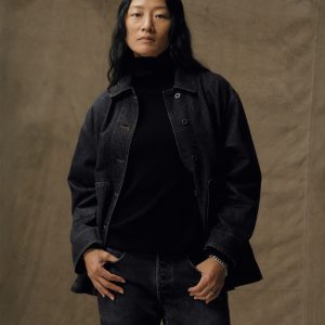 Women's Denim Barn Coat - Rinse Black