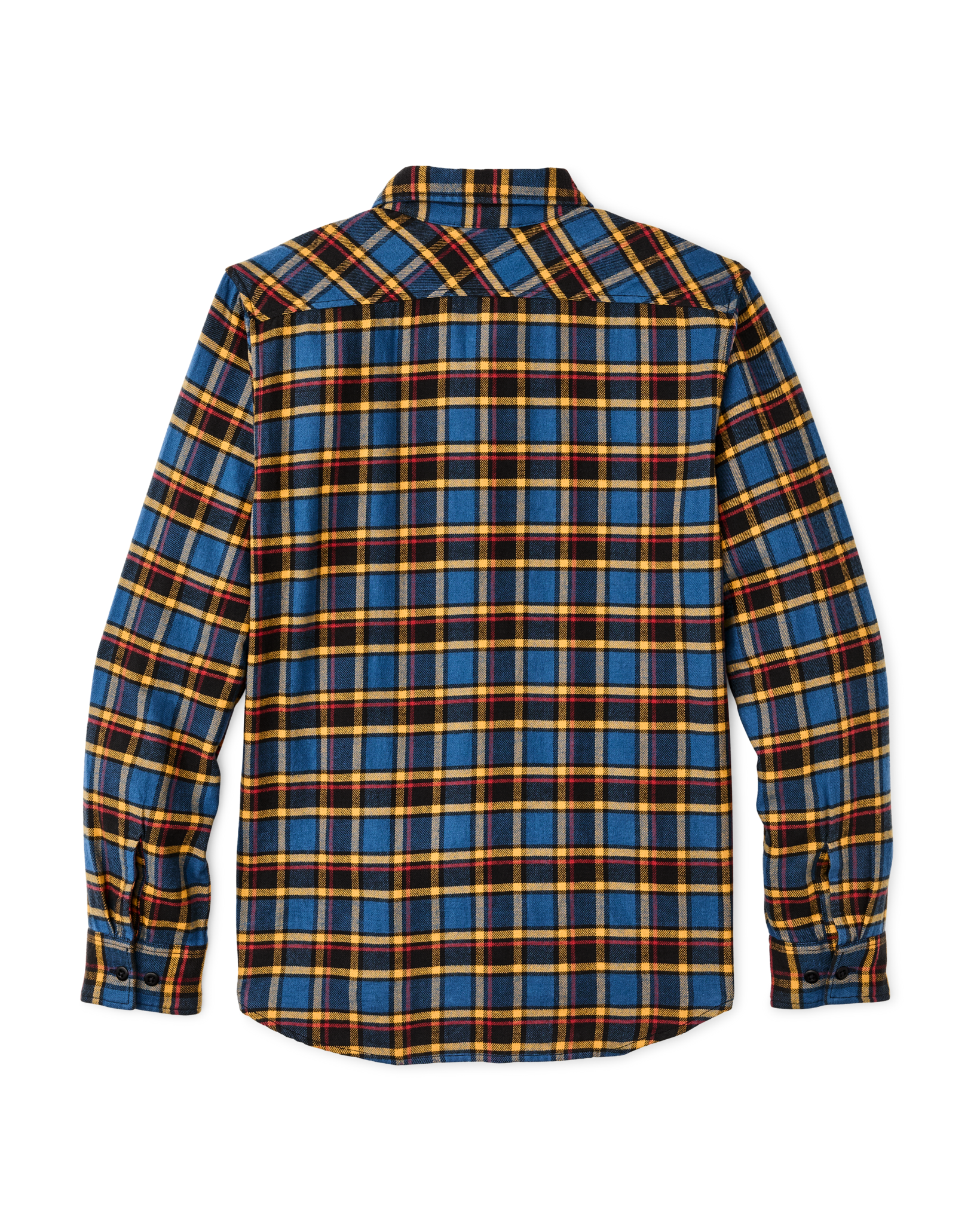 The Rangeland Flannel Shirt - Blue / Yellow / Multi Plaid - Image 2