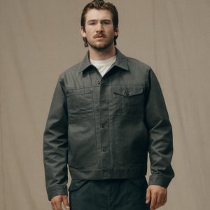 Tin Cloth Short Lined Cruiser Jacket - Castor Gray