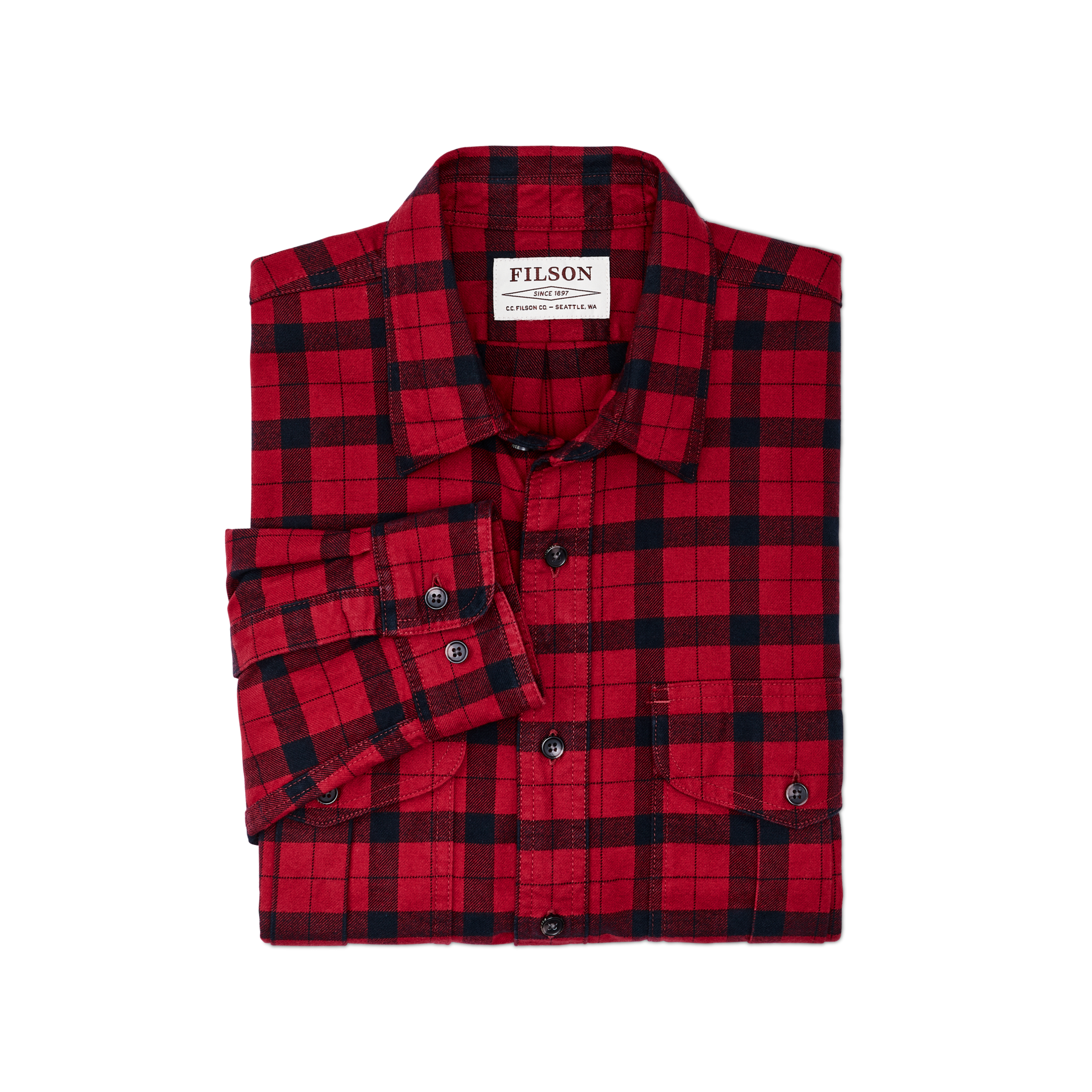 Alaskan Guide Shirt - Red/black Plaid - Image 6