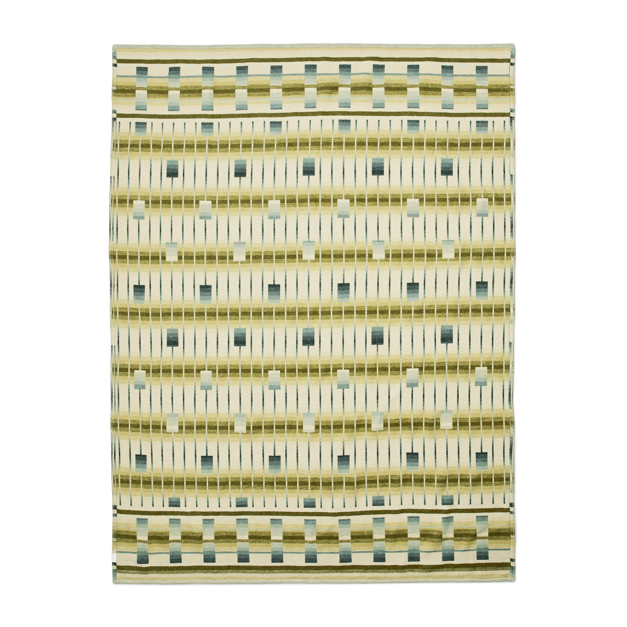 Cotton Blanket - Tan / Geometric Ombre - Image 2