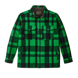 Lined Mackinaw Wool Jac Shirt - Acid Green / Black Heritage Plaid X